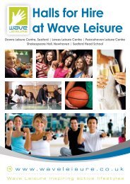 Hall for Hire Brochure - Wave Leisure