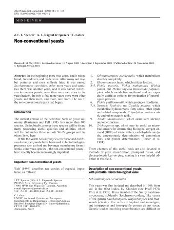 Non-conventional yeasts - Springer