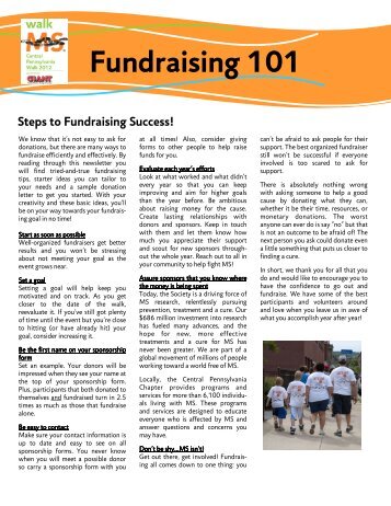 Fundraising 101 - National Multiple Sclerosis Society