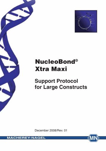 NucleoBondÃ‚Â® Xtra Maxi - Support Protocol for ... - Macherey Nagel