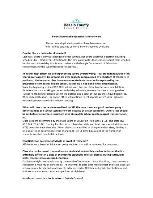 Page 1 Pa Roundtable Questions And Answers Please Note Pa Roundtable Questions And Answers, Round Table Questions