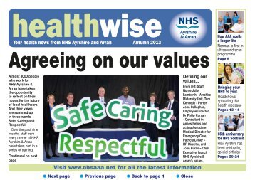 Healthwise, Summer 2013 - NHS Ayrshire and Arran.