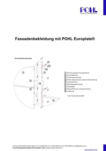 Ausschreibungstext POHL EuroplateÂ® D Stand 2/2011