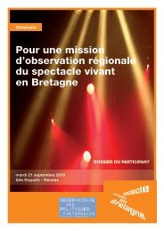 Dossier des participants - Spectacle vivant en Bretagne