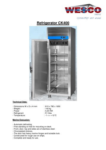 Refrigerator CK400 - WESCO-Navy