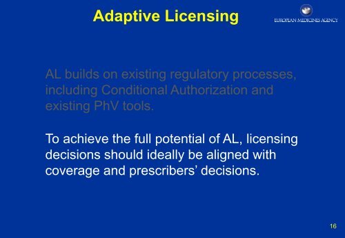 Adaptive Licensing: a useful approach for drug licensing in ... - TOPRA