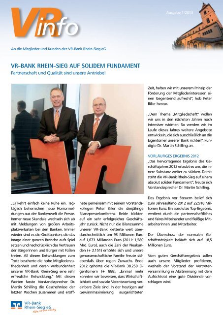 VRinfo - VR-Bank Rhein-Sieg eG