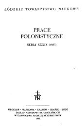 PRACE POLONISTYCZNE