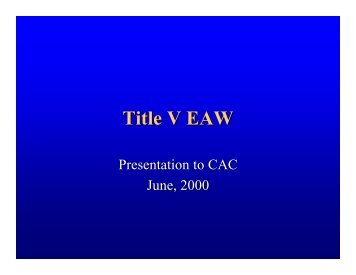 Title V EAW Presentation 6-00 - Flinthillscac.org