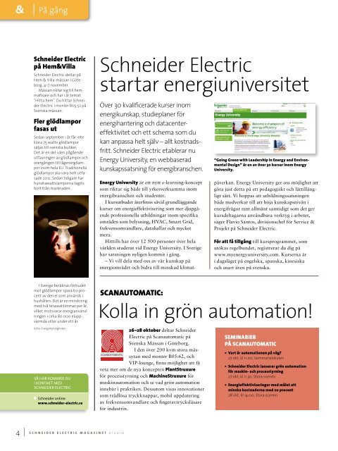 Nr 2, 2010 - Schneider Electric