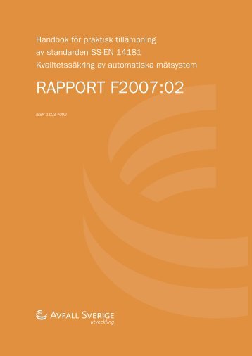 RAPPORT F2007:02 - Avfall Sverige