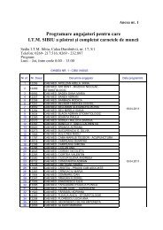 Programare angajatori pentru care - ITM Sibiu