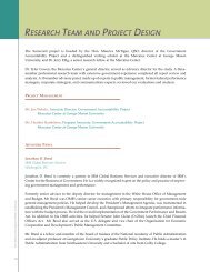 Part VII: Research Team and Project Design - Mercatus Center