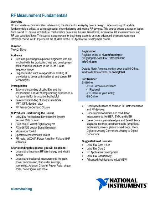 RF Measurement Fundamentals