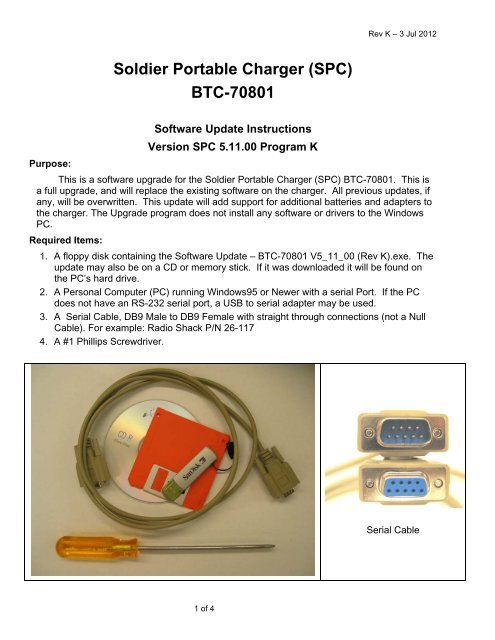 BTC-70801 Instructions - Bren-Tronics