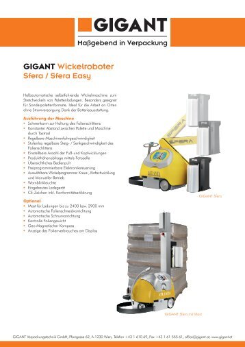 GIGANT Sfera - Gigant Verpackungstechnik GmbH