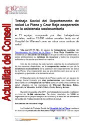 Trabajo Social del Departamento de salud La Plana y Cruz Roja ...