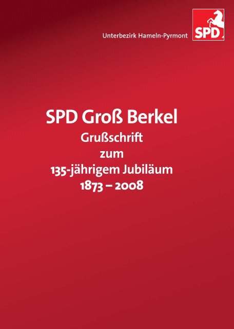Grußschrift des Unterbezirks - SPD Hameln-Pyrmont