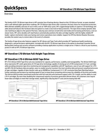 HP StoreEver LTO Ultrium Tape Drives - Lynx Technologies