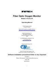 110 / 210 Fiber Optic Oxygen Monitor - Instech Laboratories, Inc.