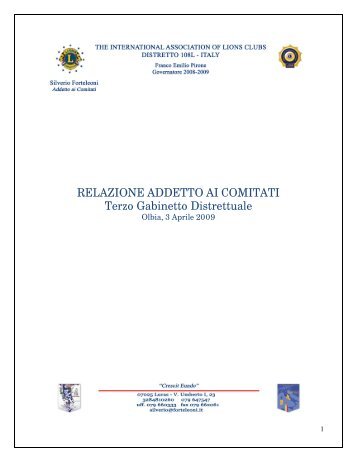 Per saperne di più... - Lions: Distretto 108 L