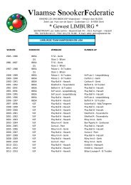 Interclub - en bekerwinnaars. - VSF Limburg