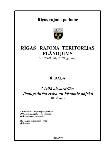 rÄ«gas rajona teritorijas plÄnojums - RÄ«gas PlÄnoÅ¡anas ReÄ£ions