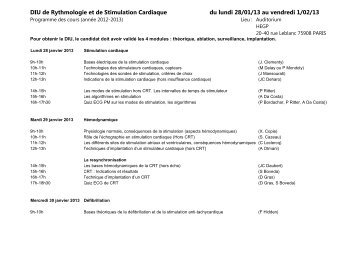 DIU Rythmologie et stimulation cardiaque - UMFCS Bordeaux ...