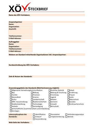 Steckbrief (pdf, 388 KB) - XÖV