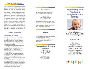 Supporting Oral Feeding in Fragile Infants (SOFFI)