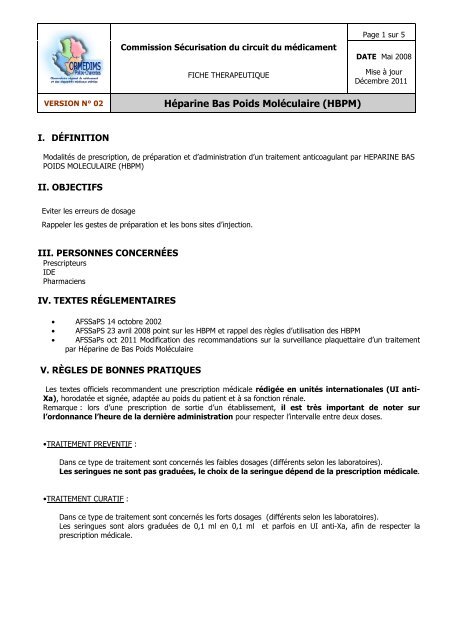 fiche HBPM 12 11 - OMEDIT Poitou-Charentes