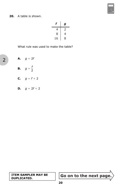 Mathematics MCA Grade 4 Item Sampler - Minnesota Assessments ...