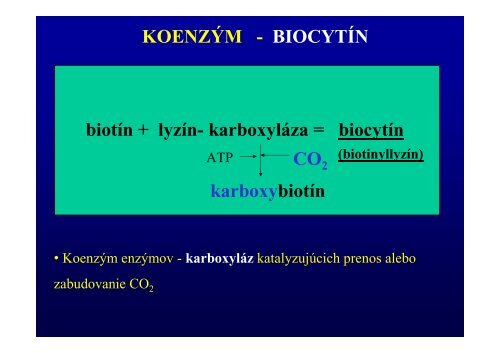 VITAMÃNY a KOENZÃMY