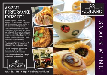 Download the Footlights Deli Menu - Armagh City Hotel