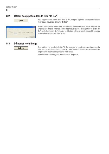 Mode d'emploi Logiciel Calibry pour le calibrage de pipettes