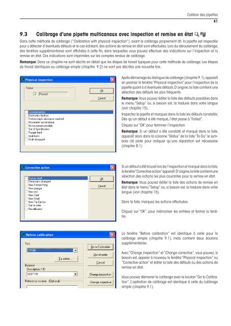 Mode d'emploi Logiciel Calibry pour le calibrage de pipettes