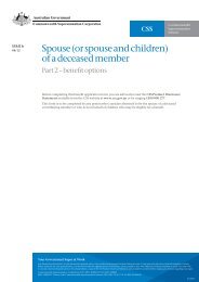 Spouse (or spouse and children) of a deceased member - CSS