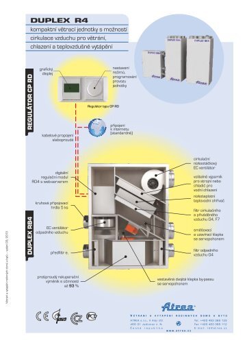 DUPLEX R4 Technický list - ATREA sro