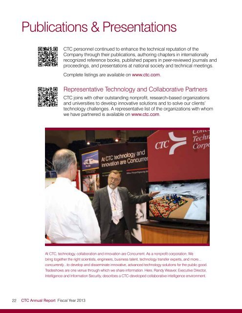 CTC Annual Report - Concurrent Technologies Corporation