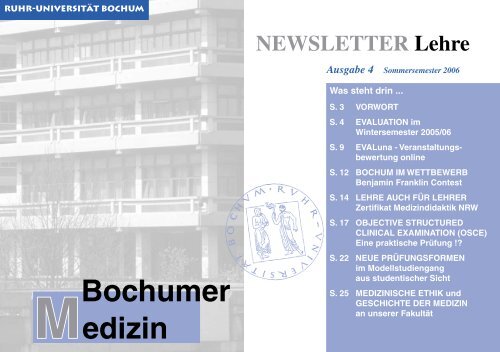 Medizin Bochumer - Studiendekanat - Ruhr-UniversitÃ¤t Bochum