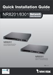 Vivotek NR8201 Network Video Recorder Installation Guide - Use-IP