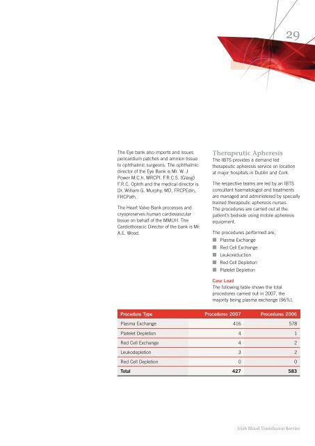 IBTS Annual Report 2007.pdf - Irish Blood Transfusion Service