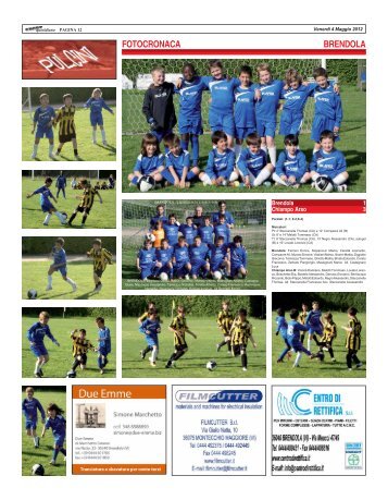 2 maggio 2012 - BRENDOLA - SPORTquotidiano