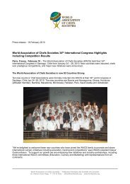 Press Release2 - 34th WACS Congress Santiago, Chile highlights
