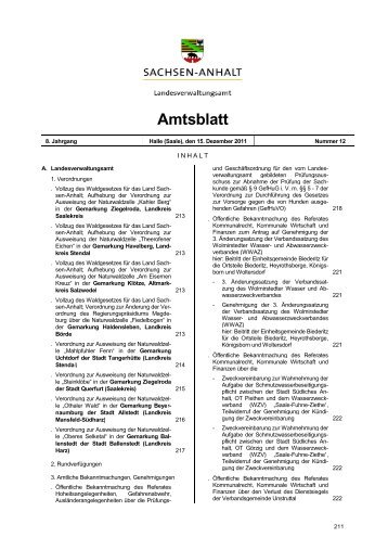 Amtsblatt 12/2011 - Sachsen-Anhalt