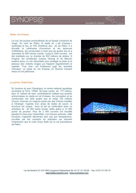 Architecture et culture contemporaine en Chine - Synopsism