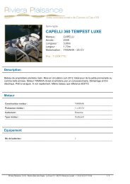 CAPELLI 360 TEMPEST LUXE - Riviera Plaisance