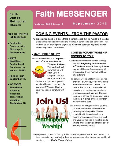Calendrier 201 2023 Newsletter - Faith United Methodist Church