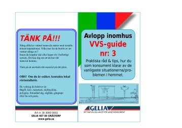 VVS Guide 3. Avlopp inomhus PDF, 32 kB