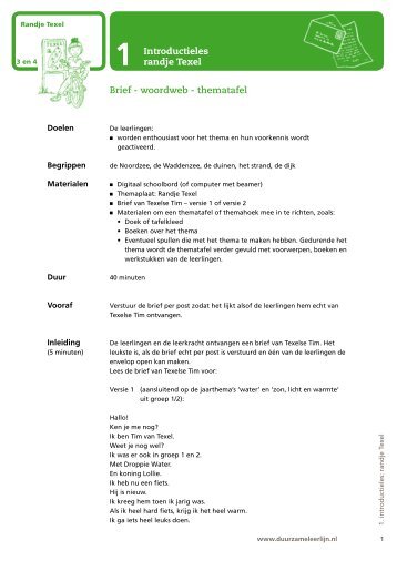 Complete lessenserie 'Randje Texel' - Waddenzeeschool